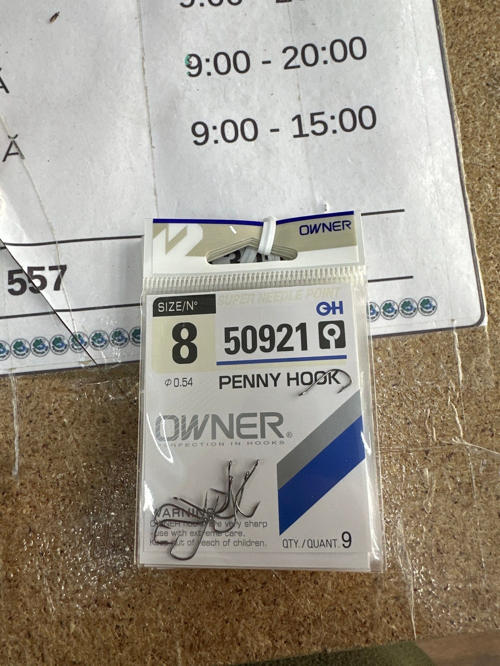 Owner penny hook